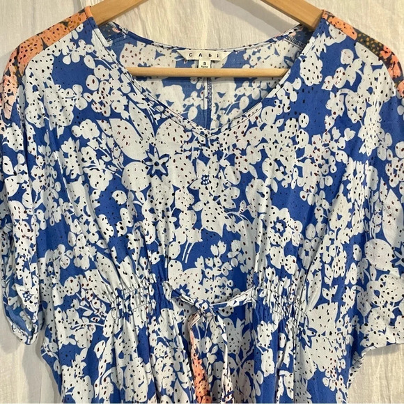 CAbi #891 Blue Ombré Floral Dolman Blouse Small - Picture 8 of 10